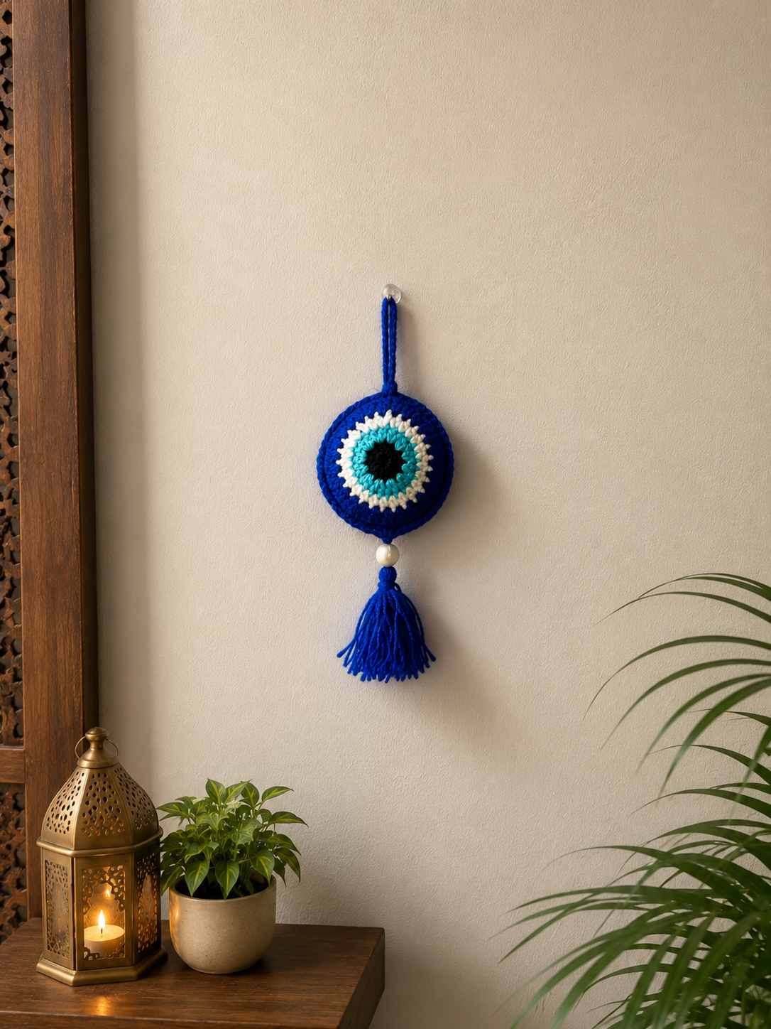 Evil Eye Crochet Wall Hanging