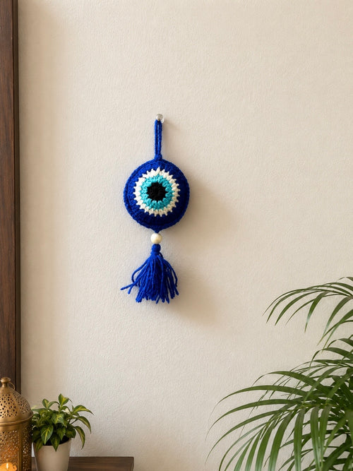 Evil Eye Crochet Wall Hanging