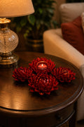 Lotus Diya Lamp Holder 4 Piece Set